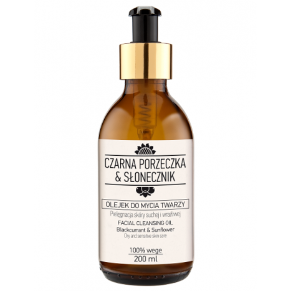 Facial Cleansing Oil Blackcurrant & Sunflower- Dry and sensitive skin